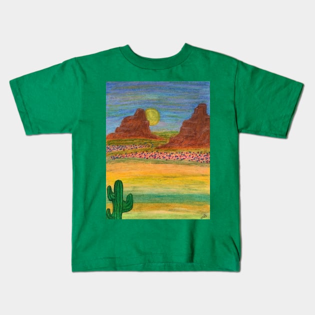 Desert Landscape III Kids T-Shirt by LuvbuzzArt